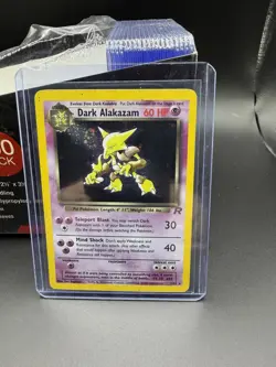 Dark Alakazam 1/82 Team Rocket Holo MP Pokemon Card - Image 3
