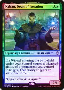 Naban, Dean of Iteration FOIL Dominaria NM Blue Rare MAGIC MTG CARD ABUGames - Image 1
