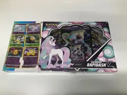 Pokemon TCG Galarian Rapidash V Box + 6 Promo Cards New Sealed! - Image 1