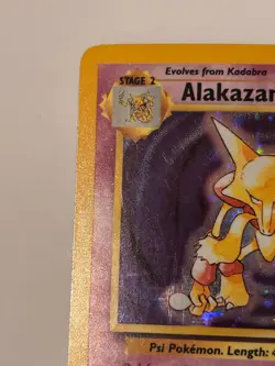 Alakazam 1/102 Rare Holo Pokemon Card WOTC Base Set MP - w/ Free Abra + Kadabra - Image 3