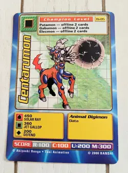 Digimon Bandai| Taco Bell Promo Card| TB-05| Centarumon - Image 1
