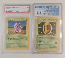1999 Pokemon 1st Edition Graded Card Lot (2) PSA 8 And CGC 8.5 - Image 1