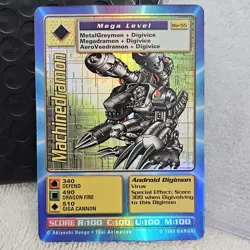 1999 Machinedramon Bo-55 Series 2 Booster Digimon Card NM Digi- Bandai Holo Foil - Image 1