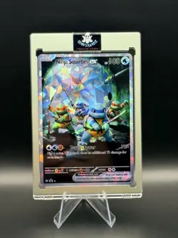 Ninja Squirtles ex Edge to Edge Fractal Glass ART CARD - Image 1