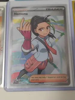 Pokemon Nemona/Geeta/Amarys/Raifort Trainer Supporter Full Art Holo Cards - Image 3