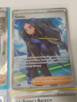 Pokemon Nemona/Geeta/Amarys/Raifort Trainer Supporter Full Art Holo Cards - Image 5