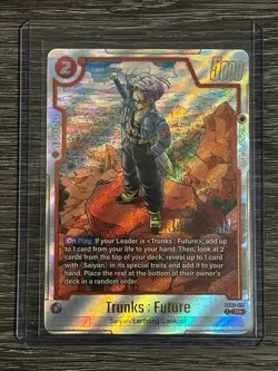 Trunks : Future SB02-010 Alternate Art Manga Booster 02 Dragon Ball Card English - Image 1