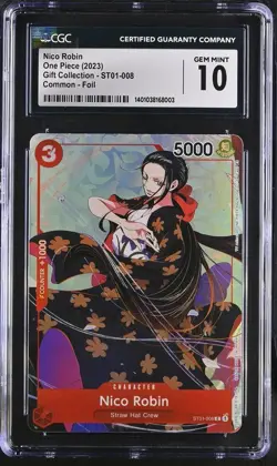 Nico Robin (Gift Collection 2023) ST01-008 One Piece Promotion Cards Foil CGC 10 - Image 1