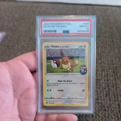 PSA 10 GEM MINT Eevee on the Ball Futsal Soccer 2020 Pokemon Card 002 US SELLER - Image 1