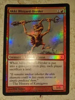 Foil Akki Blizzard-Herder - Betrayers of Kamigawa - Magic: The Gathering - Image 1