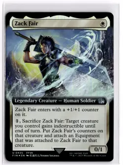 Zack Fair Foil Extended Art Final Fantasy LP x1 MTG Magic: the Gathering - Image 1