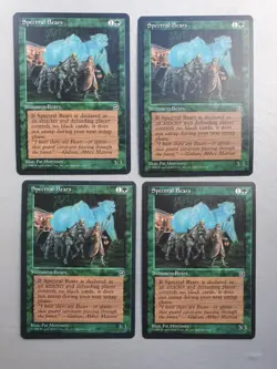 Spectral Bears x4 PLAYSET, MTG Homelands (1995) Uncommon Green Creature NM - Image 1