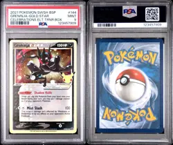 2021 POKEMON SWSH BLACK STAR PROMO | CELEBRATIONS #144 GRENINJA-GOLD STAR PSA 9 - Image 1