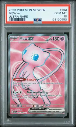 2023 POKEMON MEW EN-151 ULTRA RARE #193 MEW EX PSA 10 - Image 1