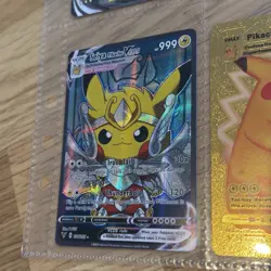 4x Pokemon Tcgp Custom Art PTCGP Fan Gift Cards Bundle Lot - Gold Pikachu Mona - Image 4