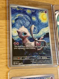 4x Pokemon Tcgp Lot PTCGP Van Gogh Custom Fan Art Gift Cards - Mew & Mewtwo - Image 2