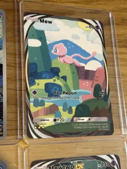 4x Pokemon Tcgp Lot PTCGP Van Gogh Custom Fan Art Gift Cards - Mew & Mewtwo - Image 3