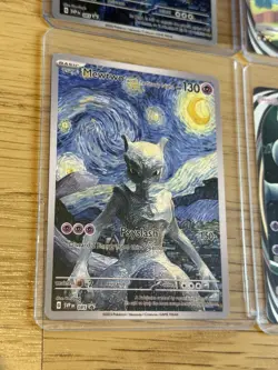 4x Pokemon Tcgp Lot PTCGP Van Gogh Custom Fan Art Gift Cards - Mew & Mewtwo - Image 4