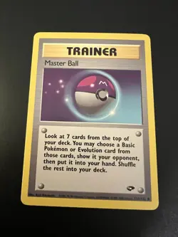 Master Ball 116/132 Gym Challenge Unlimited 2000 Pokemon Card Uncommon LP - Image 1