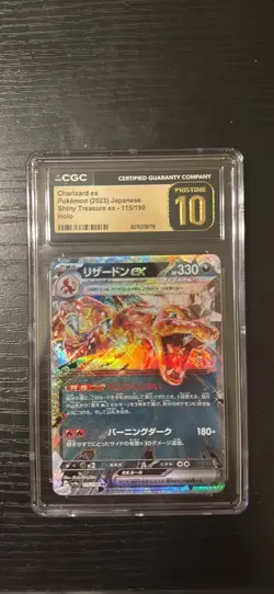 CGC 10 PRISTINE Charizard Ex 125/197 HOLO RARE Obsidian Flames Pokemon Card - Image 1