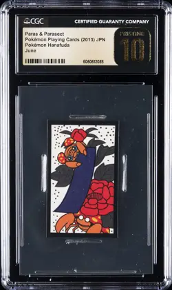 2013 POKEMON PLAYING CARD POKEMON HANAFUDA JUNE PARAS & PARASECT CGC 10 PRISTINE - Image 1