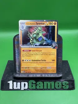 Pokemon Center Stamped Team Rockets Tyranitar Promo Card 096/182 - Image 1