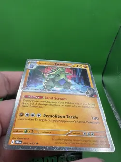 Pokemon Center Stamped Team Rockets Tyranitar Promo Card 096/182 - Image 3