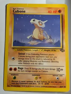 Cubone 50/64 - Jungle - Pokemon TCG CCG Card - Image 1