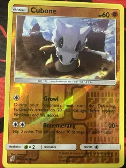 Cubone 105/236 Reverse Holo Common Unified Minds Pokemon 2019 - Image 1