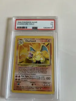 1999 Pokemon Base Set Unlimited #4 Charizard Holo Rare PSA5 - Image 1