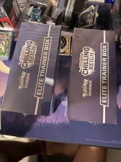 LOT OF 2 Pokemon Chilling Reign Ice & Shadow Rider Calyrex Elite Trainer Box ETB - Image 3