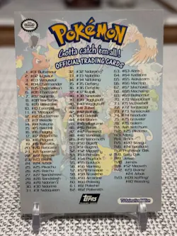 1999 Topps Pokemon Series 1 #CL Checklist (TV Animation Edition) Black Logo LP - Image 2