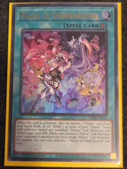 Yugioh! Maliss in Underground - CRBR-EN021 - Ultra Rare - 1st Edition Near Mint, - Image 1