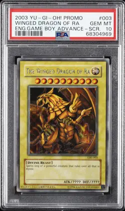 2003 YU-GI-OH! PROMO #003 THE WINGED DRAGON OF RA PSA 10 - Image 1