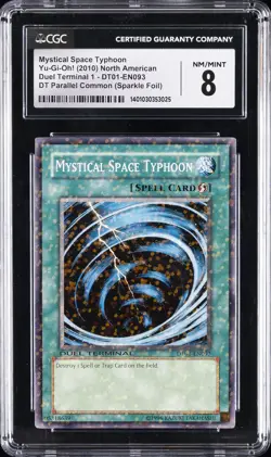 2010 YU-GI-OH! DUEL TERMINAL 1 #EN093 MYSTICAL SPACE TYPHOON CGC 8 - Image 1