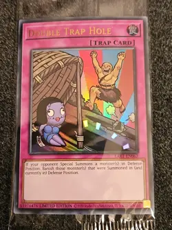Yu-Gi-Oh Double Trap Hole Lost Art LART-EN067 Hologram SEALED - Image 1