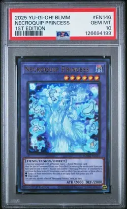 Necroquip Princess *PSA 10* BLMM-EN146 *Ultra Rare* POP 2 * Yugioh - Image 1