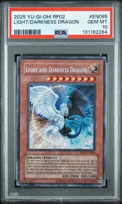 Light And Darkness Dragon *PSA 10* RP02-EN095 *HOLO BLEED* Secret Rare * Yugioh - Image 1