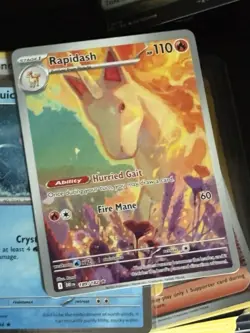 Rapidash 189/182 Destined Rivals Illustration Rare Pokemon TCG Card NM Condition - Image 1
