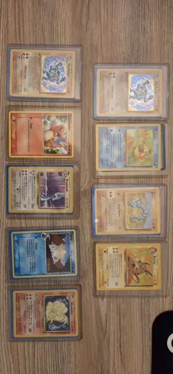 Lot Of 9 Great Quality 1999 Pokemon CARDS (2 - 1st Edition MACHAMPS) WITH CASES - Image 1