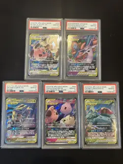 PSA 10 Pokemon Card Game Japanese Tag Team GX RR 5 Card Set Bulk Holo - Image 1