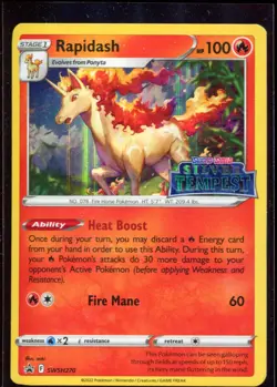 Rapidash SWSH270 LP-NM Prerelease Holo Promo Pokemon Card - Image 1
