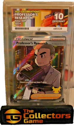 ACE 10 Professor's Research 024/025 Full Art Pokemon Card Celebrations GEM MINT - Image 1
