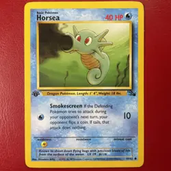 Horsea 49/62 Fossil Regular First Edition Pokemon Card - Image 1