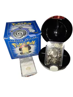 Pokemon Poliwhirl 23k Gold Trading Card And Ball - Burger King Exclusive -1998 - Image 1