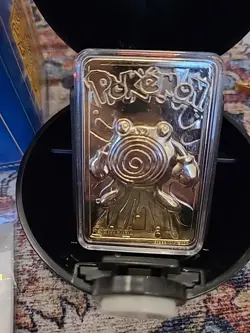 Pokemon Poliwhirl 23k Gold Trading Card And Ball - Burger King Exclusive -1998 - Image 3