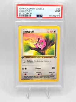 Pokemon Card 54/64 Jigglypuff 1st Edition Jungle English - PSA 9 NEW CERT - Image 1