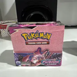 EMPTY Pokemon TCG Sword & Shield Fusion Strike Booster Box s- NO CARDS, BOX ONLY 820650819162 - Image 1