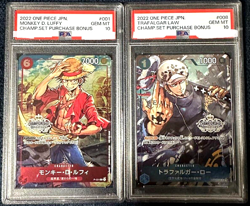 PSA 10 One Piece Card Game Luffy & Law Championship Set Promo Japanese DHL - Image 1