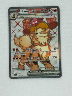 Pokemon Arcanine EX Holo Ultra Rare TCG Card 224/198 Scarlet & Violet Base Set - Image 1